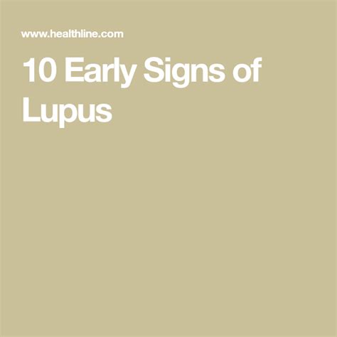 10 Early Signs Of Lupus How To Identify Them Diagnosing Lupus Lupus