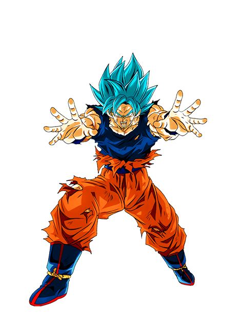 Super Saiyan Blue Goku Dokkan Battle Card Render By Princeofdbzgames