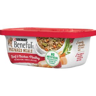 9 out of 10 (90%) reviewers recommend this product. Beneful Prepared Meals(TM) Beef & Chicken Medley Wet Dog ...