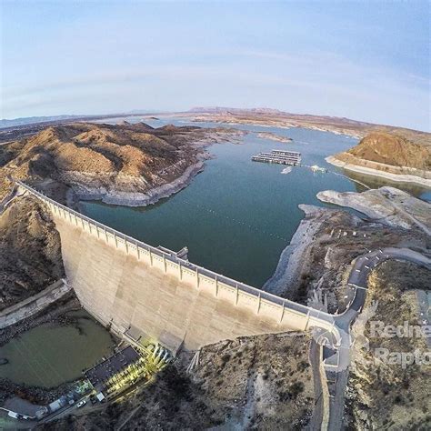 An Aerial View Of The Elephant Butte Lake Dam Elephant Butte New Mexico