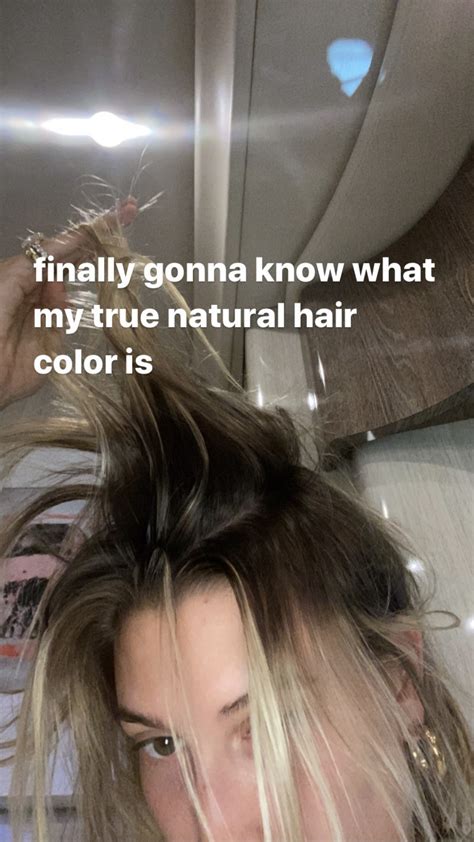 Hailey Bieber Reveals Natural Hair Color In Photo Of Grown Out Roots