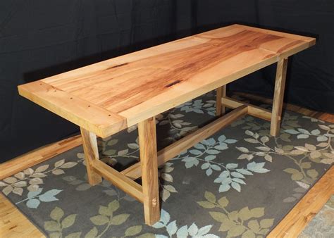 Hand Crafted Maple Tresle Table By Benham Design Concepts