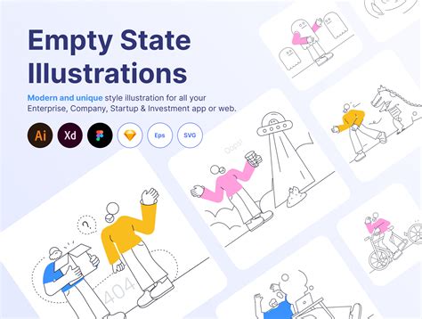 Empty State Illustrations Graphic By Orenji Studio · Creative Fabrica