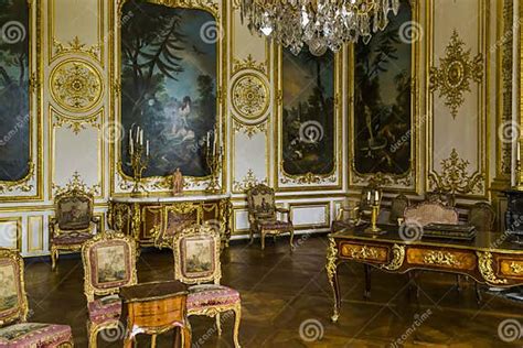 The Interiors Of The Castle Chantilly Editorial Stock Image Image Of