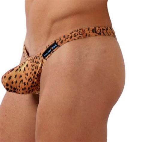 Leopard Sexy Mens Underwear Briefs Thong G String Mu