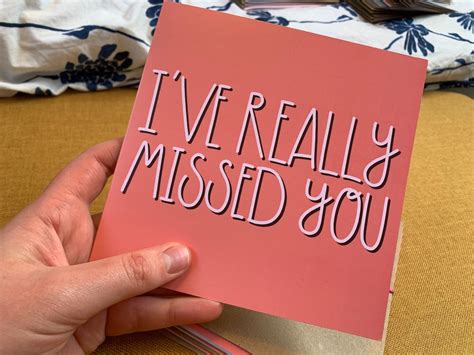 Ive Really Missed You Greeting Card Occasion Etsy