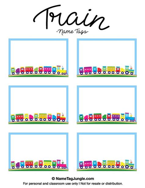 Free name card template in word excel and pdf formats. Free printable train name tags. The template can also be ...