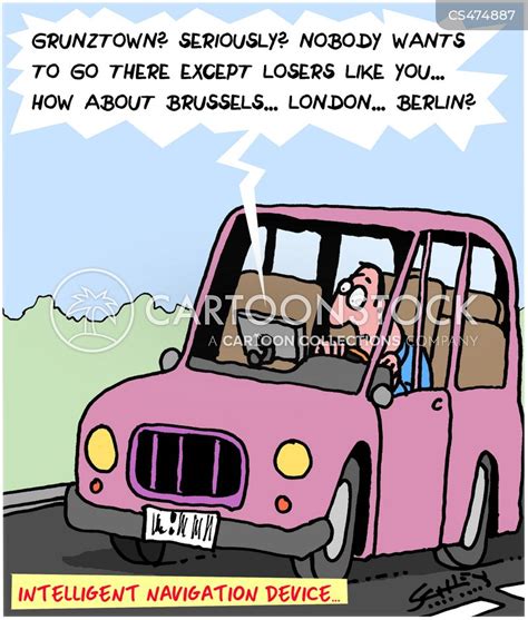 Navigation Device Cartoons And Comics Funny Pictures From Cartoonstock