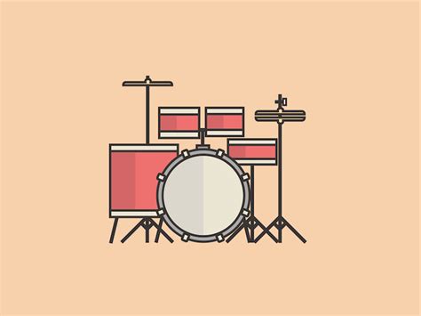 Drum Set Illustration By Emily Cheung On Dribbble