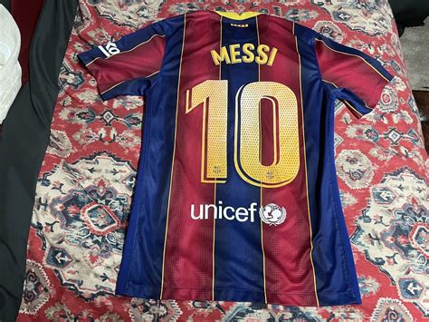 Lionel Messi 10 Nike Dri Fit Rakuten Jersey Fcb Soccer Futbol Size S Unicef Ebay