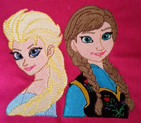 Frozen Machine Embroidery Designs Elsa And Anna Emdroidery Etsy