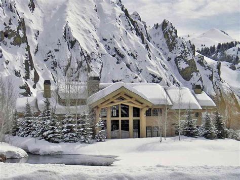 Listings include features such as solar panels, bunkers, cabins, private wells and more! Montana/Idaho Log homes...winter scene of the log home in ...
