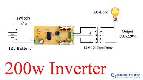 200 Watt Inverter Circuit Wiring Diagram And Schematics
