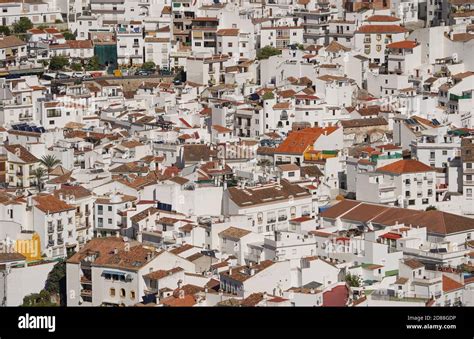 Ojen Spain White Typical Andalusian Mountain Village Of Ojen Inland