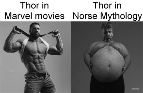Thor In Marvel Movies Thor In Norse Mythology Funny