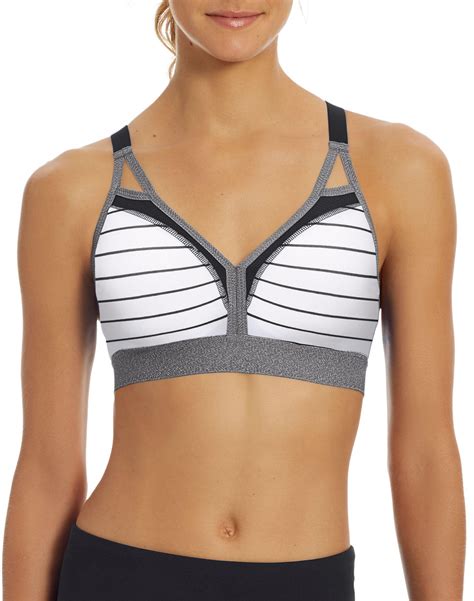 champion synthetic the curvy strappy sports bra in white lyst