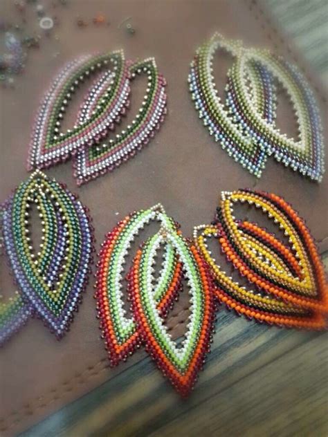 Seed Bead Earrings Beaded Earrings Seed Beads Native Style Paper