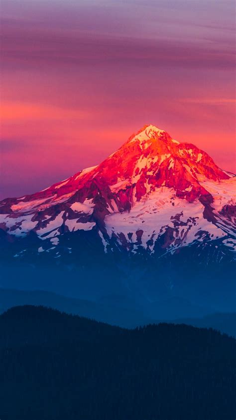 Mount Hood Wallpaper 4k Alpenglow Oregon Sunset