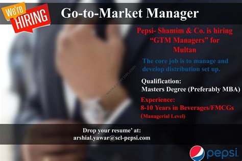 Pepsi Shamim & Co Jobs Go-to-Market Manager