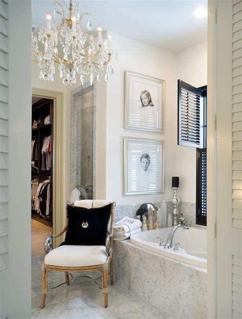 Spa bathroom decor bathroom lighting bathroom ideas chandelier in bathroom bathroom plants bathroom mirrors small spa bathroom white bathroom bathroom organization. Bathroom Chandelier - French - bathroom - Joy Tribout