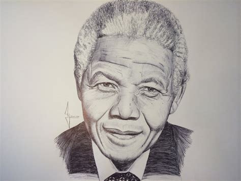 Nelson Mandela Beautiful Image Drawing Drawing Skill
