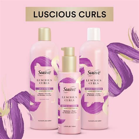 Buy Suave Pink Luscious Curls Curl Defining Shampoo With Amino Acid