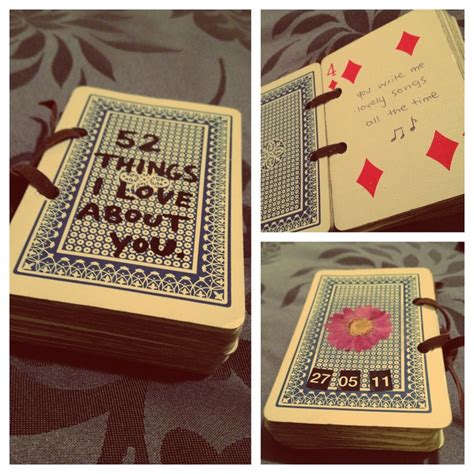 Perhaps her tastes are more polished. my own take on the '52 things I love about you' card gift ...