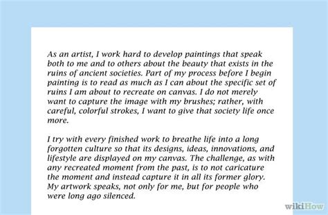 Modern art needs stricter standards of strong thesis statement example: How to Write an Artist Statement | Artist statement template, Artist statement examples, Artist ...