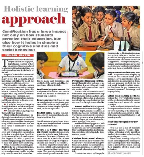 Education Article Newspaper