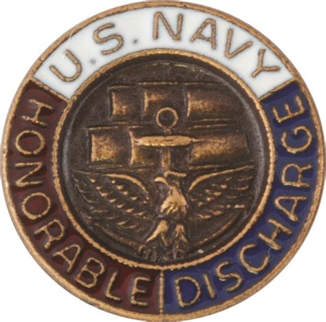 United States Navy Honorable Discharge Lapel Pin Us Military