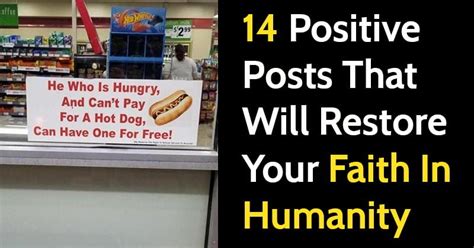 14 Positive Posts That Will Restore Your Faith In Humanity Bouncy Mustard