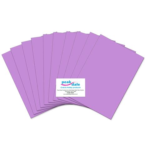 Funky Foam A4 Lilac Pack Of 10 Sheets Peak Dale Products
