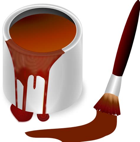 Brown Paint With Paint Brush Clip Art At Vector Clip Art