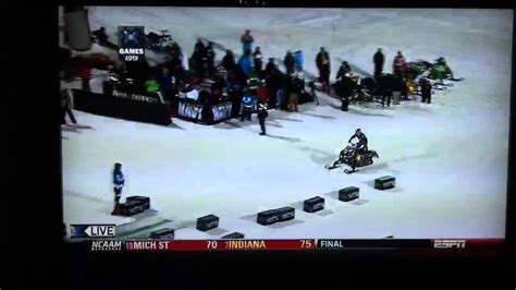 Snowmobile Stuck Throttle Crashes Into The Crowd Youtube