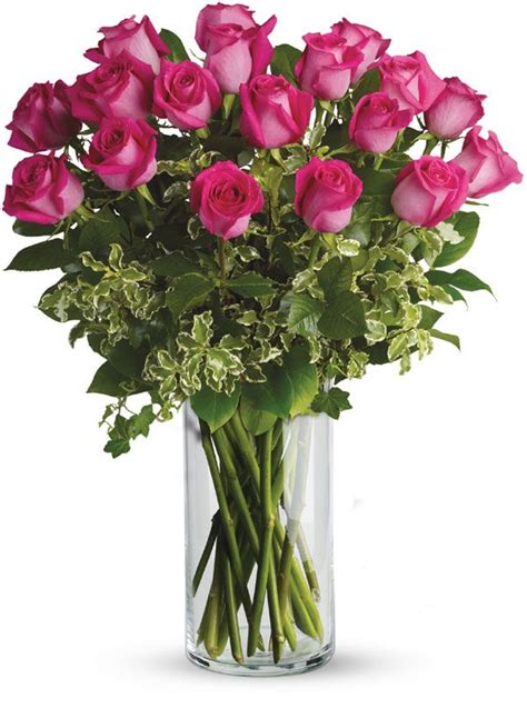 Dreaming W Vase Pink Rose Bouquet Beautiful Flowers Anniversary