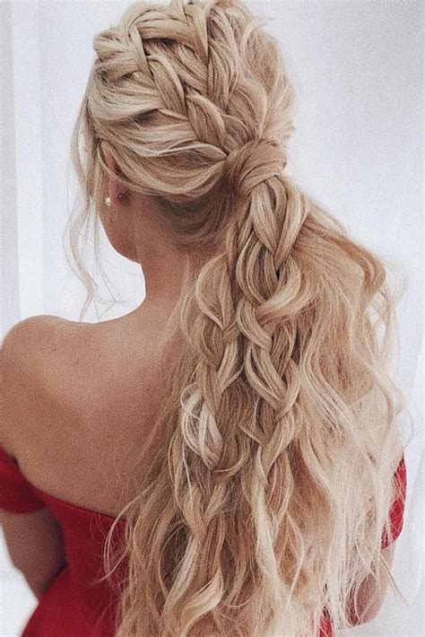 First, section off a chunk of hair at the front of your head, braid and secure with a small elastic. wedding hairstyles for long hair beach wavy volume ...