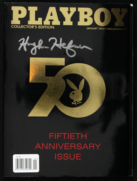 Lot Detail Hugh Hefner Signed Playboy Th Anniversary Issue