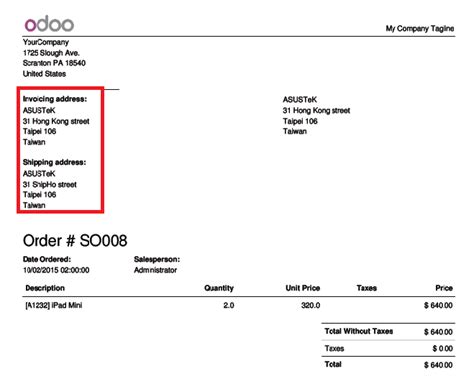 How To Use Different Invoice And Delivery Addresses — Odoo 100