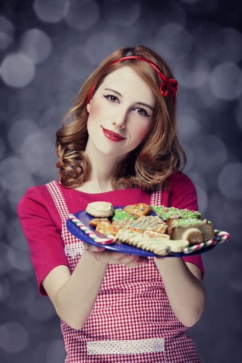 Redhead Women With Cookies Stock Image Image Of Cook 28759329