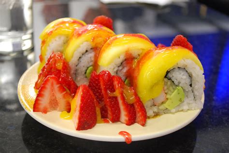 Dessert Sushi Sushi With Strawberries At Sakana Ya Sushi B Flickr