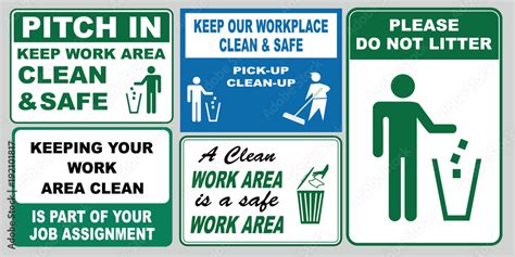 Clean Sticker Sign For Office Area Please Do Not Litter Place All