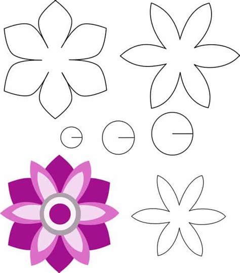 63 Moldes De Flores Para Imprimir Desenhos Ideias E Como Fazer