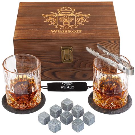 Whiskey Glass Set Of 2 Bourbon Whiskey Stones T Set Rocks Whisky
