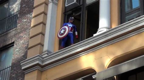 Real Life Captain America In Nyc Youtube