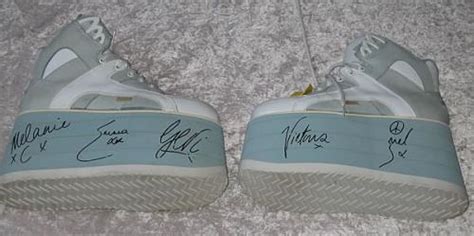 Spice Girls Platform Trainers Fully Autographed By All 5 Uk