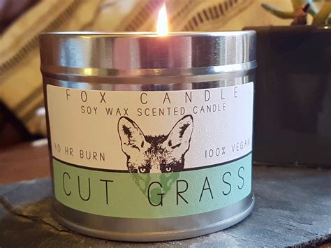 Fresh Cut Grass Scented Soy Candle Grass Candle Summer Etsy
