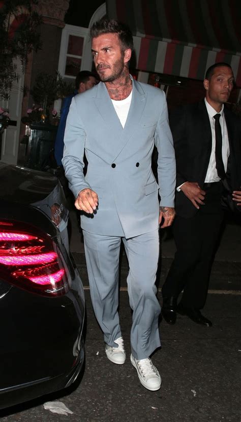 David Beckham Is Dressed To Party Like Its 1989 Blue Suit Mens