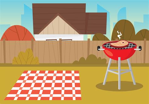 Backyard Barbecue Illustration 201161 Vector Art At Vecteezy