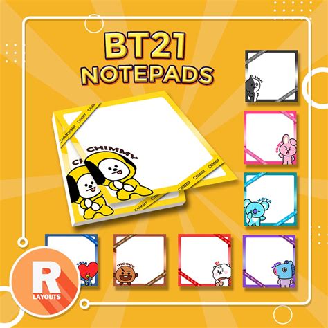 Bt21 Notepad Series Bts Notepads Memo Pad Shopee Philippines