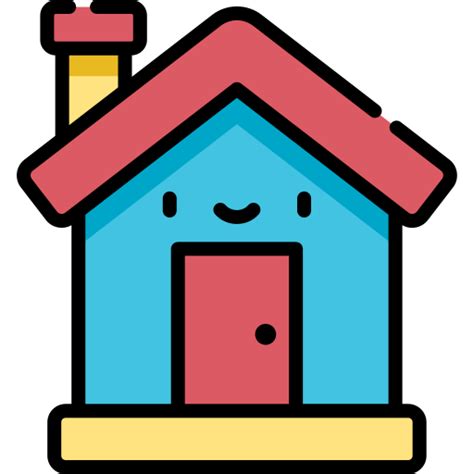 House Kawaii Lineal Color Icon